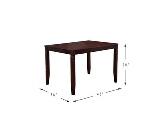 Sunvega Modern Contemporary Dining Set with Dark Espresso Finish and Eyelet Back Chairs