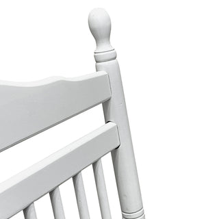 Sunvega Black Painted Populus Wood Porch Rocker Chair with Wide Seat