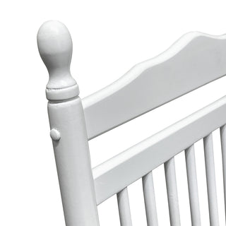Sunvega Black Painted Populus Wood Porch Rocker Chair with Wide Seat