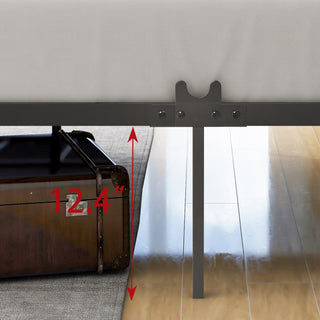 Sunvega Sturdy Full Metal Platform Bed Frame with X Shaped Support and Storage