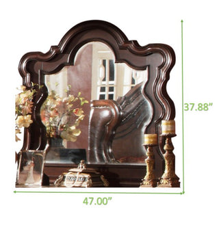 Sunvega Traditional Dark Walnut Wood Dresser with Nine Spacious Drawers