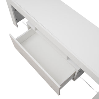 Sunvega Wall Mounted Floating 80 Inch TV Stand with LED Lights and Charging Station