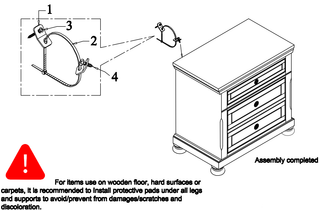 Sunvega Brown Cherry Finish Birch Veneer Nightstand with 2 Dovetail Drawers and Bun Feet