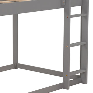 Sunvega Twin Size House Bunk Bed with Slide and Ladder for Kids Room