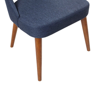 Sunvega Nola Textured Tan Upholstered Dining Chairs with Dark Brown Wood Legs Set of 2