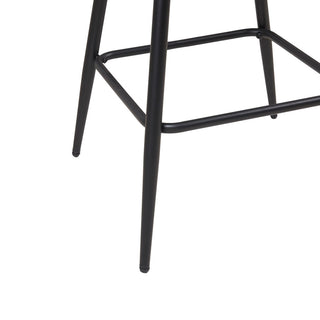 Sunvega 25" Swivel Counter Stool with Faux Leather Upholstery and Black Metal Base