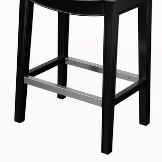 Sunvega Antique Bronze Nail Head Detailing Saddle Counter Stool with Birch Legs
