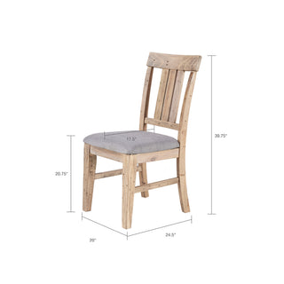 Sunvega Country-Inspired Solid Wood Dining Table with Metal Stretchers Seats 6