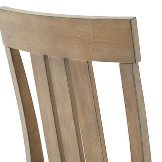 Sunvega Country-Inspired Solid Wood Dining Table with Metal Stretchers Seats 6
