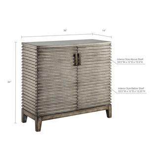 Sunvega Fully Assembled 2 Door Accent Chest with Interior Shelf