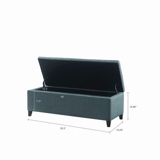 Sunvega Upholstered Tufted Storage Bench with Soft Close Lid and Interior Space
