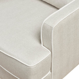 Sunvega Upholstered Arm Chair with Welting and Removable Cushions on Solid Wood Legs