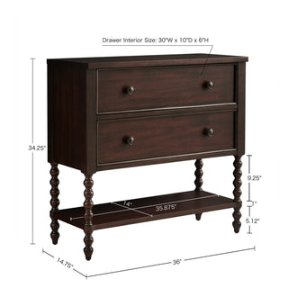 Sunvega Antique Cream Nightstand with Turned Legs and Natural Whitewash Look
