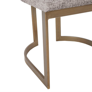 Sunvega Modern Grey Upholstered Parsons Dining Chair Set with Metal Frame
