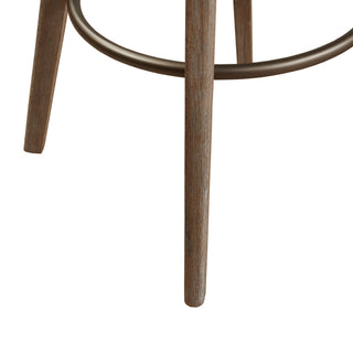 Sunvega Swivel Counter Stool with Medium High Back and Metal Ring Footrest