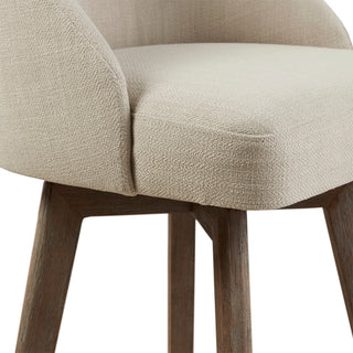 Sunvega Swivel Counter Stool with Medium High Back and Metal Ring Footrest