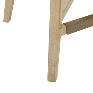 Sunvega Contemporary Swivel Counter Stool with Bronze Metal Kickplate and Wheat Finish