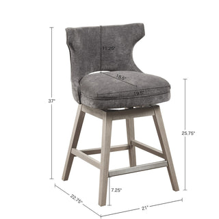 Sunvega Swivel Counter Stool with Solid Wood Frame and 360 Degree Rotation