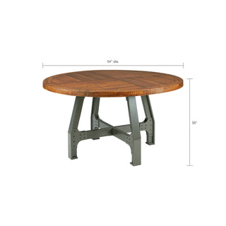 Sunvega Adjustable Height Lancaster Round Dining and Gathering Table with Amber Wood Finish