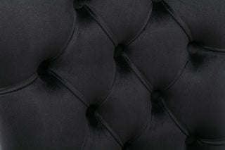 Sunvega High Back Velvet Dining Chairs with Tufted Upholstery and Nailhead Trim
