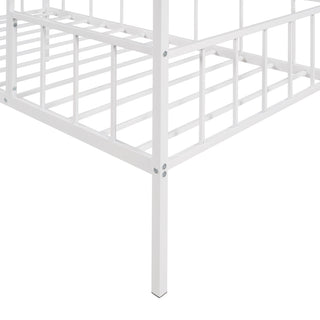 Sunvega Twin Size Metal House Bed Frame with Slatted Support No Box Spring Needed