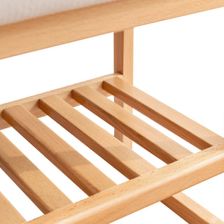 Sunvega 60cm Natural Wood Compact Dresser Bistro Table with Storage Drawer