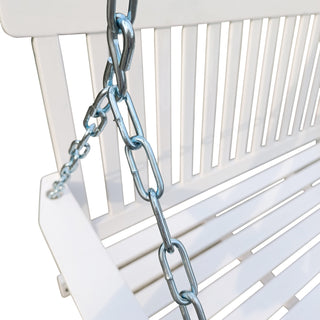 Sunvega Fir Wood Porch Swing with Armrests and Hanging Chains for Outdoor