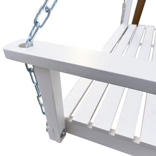 Sunvega Fir Wood Porch Swing with Armrests and Hanging Chains for Outdoor