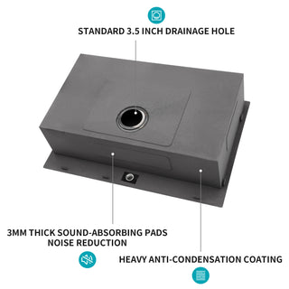 Sunvega 16 Gauge Stainless Steel Topmount Kitchen Sink Basin with Sound Proof Coating