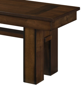 Sunvega Transitional Walnut Finish Wooden Bench Contemporary Dining Furniture