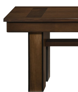Sunvega Transitional Walnut Finish Wooden Bench Contemporary Dining Furniture