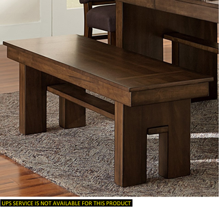 Sunvega Transitional Walnut Finish Wooden Bench Contemporary Dining Furniture