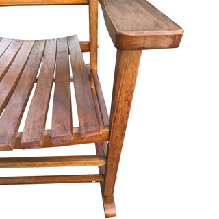 Sunvega Black Painted Populus Wood Porch Rocker Chair with Wide Seat