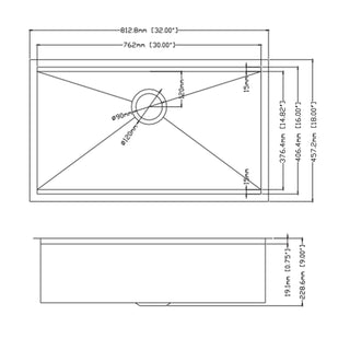 Sunvega 33 x 19 Inch Undermount Stainless Steel Workstation Sink with Accessories