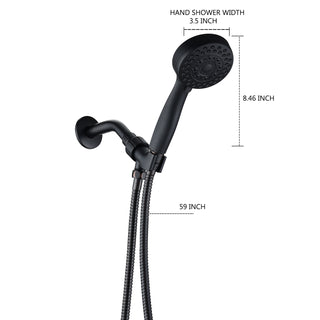 Sunvega High Pressure Handheld Shower Head with Hose and 5 Chrome Spray Modes