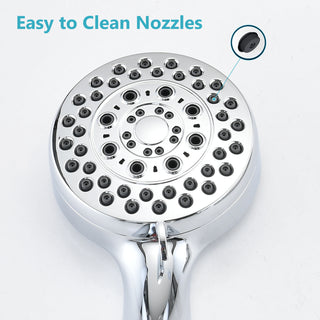 Sunvega High Pressure Handheld Shower Head with Hose and 5 Chrome Spray Modes