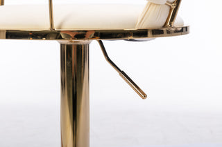 Sunvega Set of 2 Swivel Bar Stools with Chrome Footrest and Adjustable Height