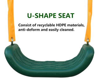 Sunvega 4 in 1 Swing Set with Seesaw, Belt Swing, Slide, and Glider