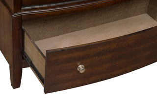Sunvega Gray Finish Birch Veneer 3 Drawer Nightstand with Nickel Hardware
