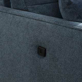 Sunvega Waterproof Fabric Loveseat Sofa with USB Charge Port and 2 Pillows