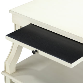 Sunvega Vintage Green Storage Nightstand with Drawer and Pull Out Tray