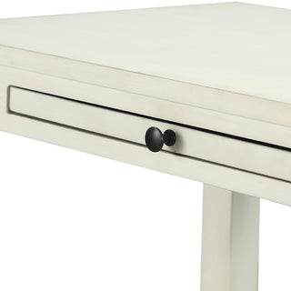 Sunvega Vintage Green Storage Nightstand with Drawer and Pull Out Tray