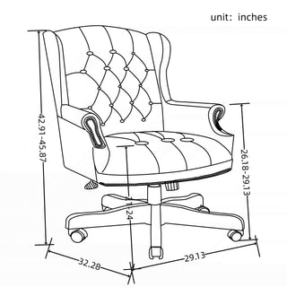 Sunvega Executive Office Chair with High Back Reclining and Thick Padded PU Leather