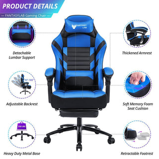 Sunvega Adjustable Swivel Racing Office Ergonomic Video Game Chair with Lumbar Massage