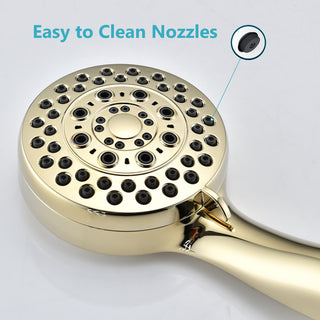 Sunvega High Pressure Handheld Shower Head with Hose and 5 Chrome Spray Modes