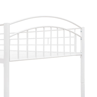 Sunvega Twin Over Twin Metal Bunk Bed with Chrome Finish Separates into Two Beds