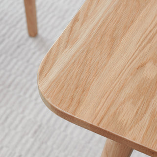 Sunvega Solid Oak Extendable Round Corner Dining Table for 6-8 People