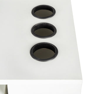 Sunvega 3 in 1 Vanity Desk with Open Top Mirror and Visible Glass Desktop