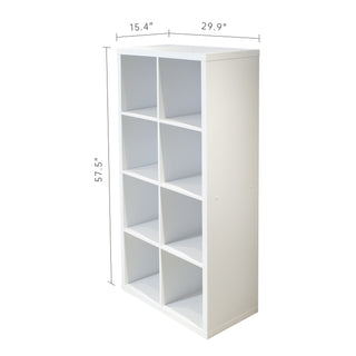 Sunvega 8-Cube Storage Organizer with Open Back Shelves for Home Office
