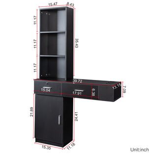 Sunvega 3 in 1 Vanity Desk with Open Top Mirror and Visible Glass Desktop